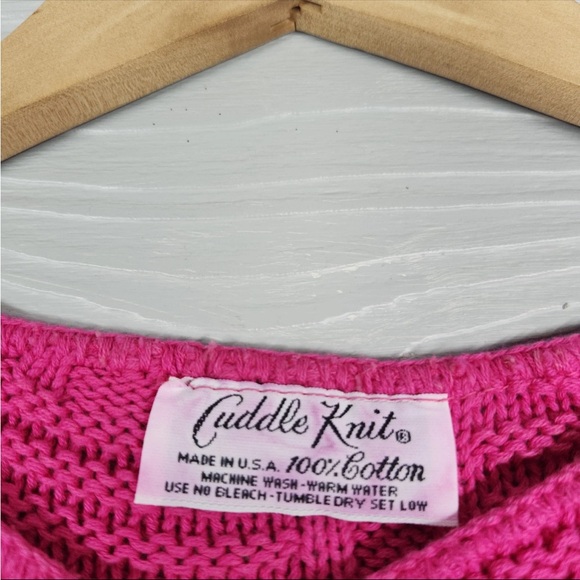 Knit Sleeveless Sweater 100% cotton Made in USA - Picture 7 of 7